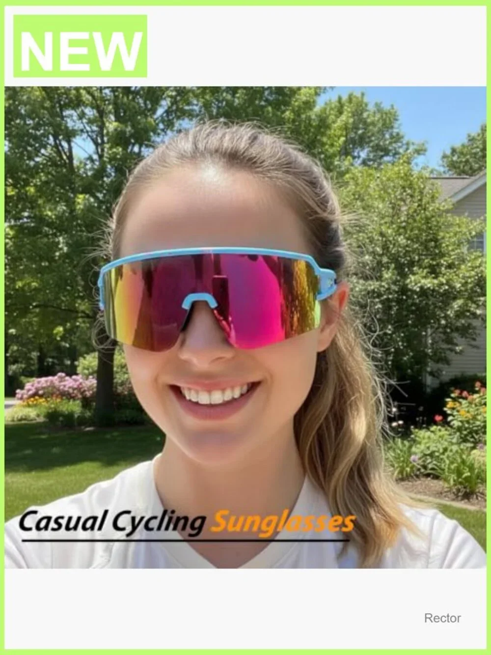 Polarized Sports Sunglasses UV400 Protection TR90 Frame Cycling Running Fishing